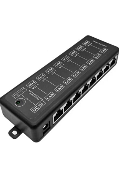 Hasyılmaz 8 Port Ethernet PoE Enjektörü 12-48V