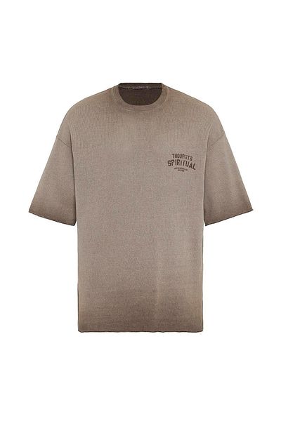 Vamos Πλεκτά Oversize - T-Shirt και Καφέ