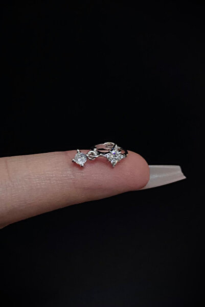 Blisse Piercing Kadın Kuzey Yıldızı Sallantılı Zirkon Taşlı Tragus Helix Kıkı...