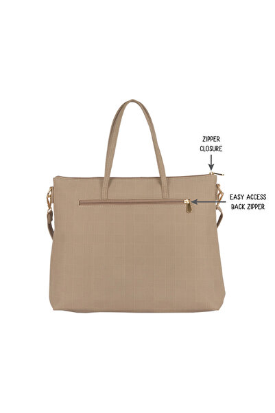 Baggit Womens Lxe Ayko Tote Bag- Grey