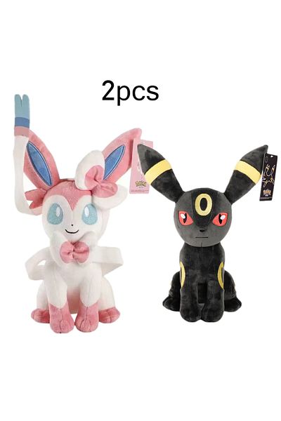 Choice 24cm 2pcs Genuine Pokémon Doll Pikachu Plush Toy Eevee Doll Pokémon Cute Ragdoll Moon Eevee Sun Eeve