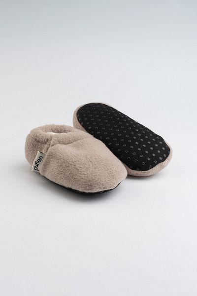 pufien Anti-Sweat Booties - First Step Home Shoes with Lined Anti-Slip Soles