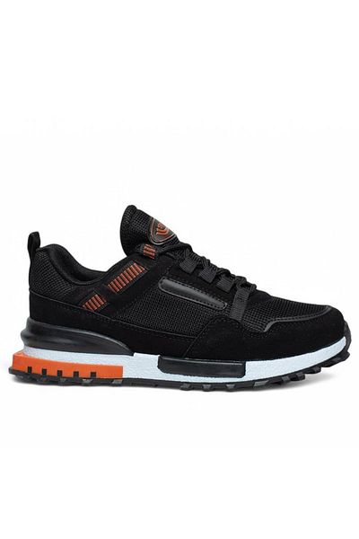 Tuğba Ortopedi X21 Men's Black/Orange Sneaker