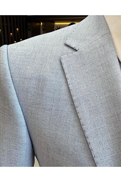 TerziAdemAltun İtalyan stil slim fit torba cep erkek ceket mavi T12232