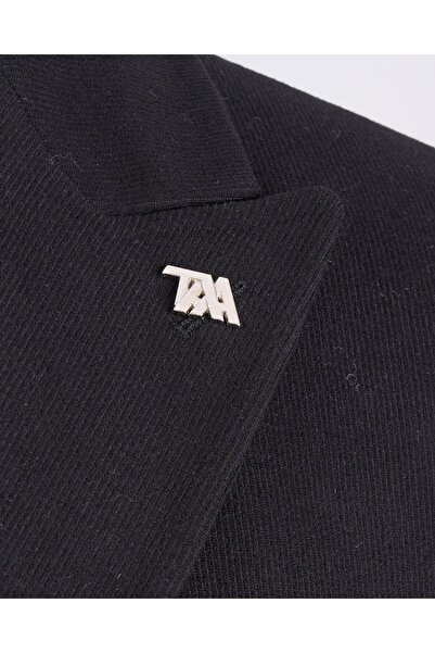 TerziAdemAltun Ανδρικό μονό μπουφάν μαύρο T13340 σε λεπτή εφαρμογή ιταλικού στυλ