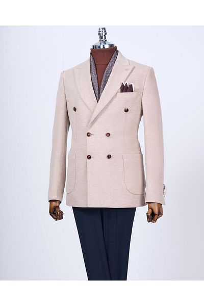 TerziAdemAltun Jachetă unică pentru bărbați, în stil italian, slim fit, nurcă T13335