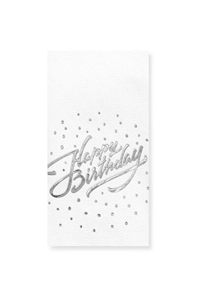 Story مناديل ورقية ورق فضي مقاس 40×40 سم، لون أبيض، نمط عيد ميلاد