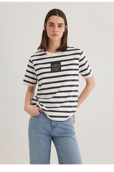 Mavi Minnie Mouse Printed Regular Fit T-Shirt