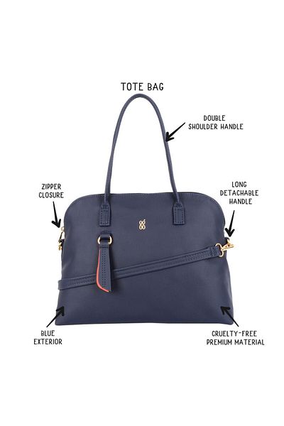 Baggit Womens Lxe Tien 3T5 Bowling Bag- Blue