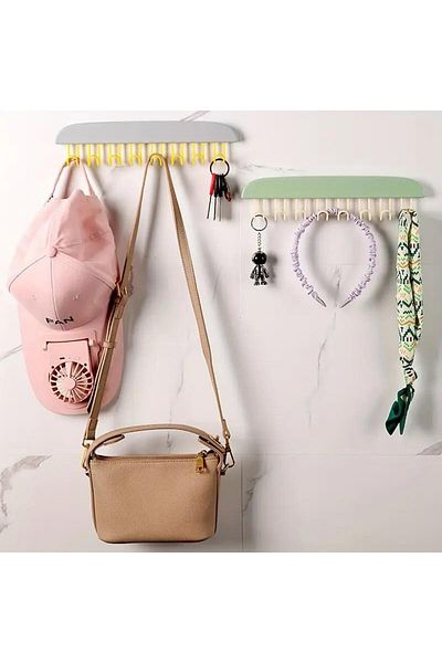 jetfast 1Pc with 8 Hooks Multi-Purpose Adhesive Hanger Underwear Hanger Bathroom Hanger Jewelry Organizer