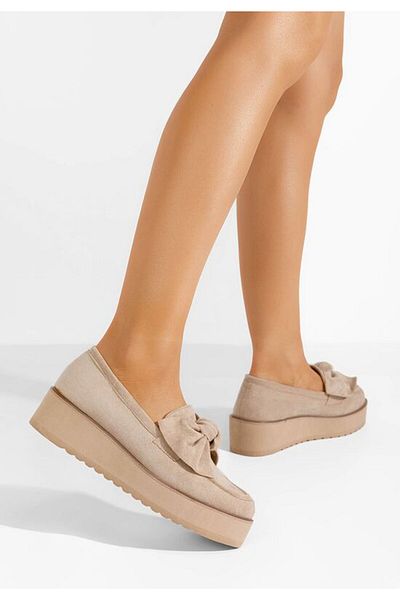 B T Shoes Leondra V5 platform loafers khaki