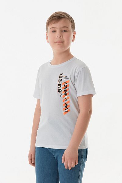 Fulla Moda Tricou pentru băiat 100% bumbac cu imprimeu text Adventure