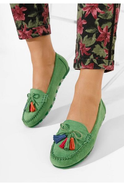 B T Shoes Mocasini dama Prestia verzi