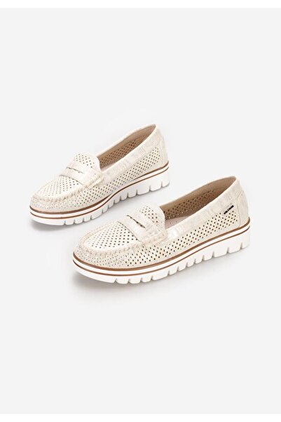 B T Shoes Mocasini dama Manise argintii