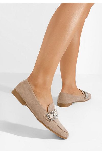 B T Shoes Elegant women's moccasins Teara khaki