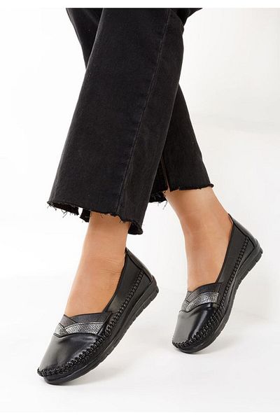 B T Shoes Mocasini dama Luinza negri