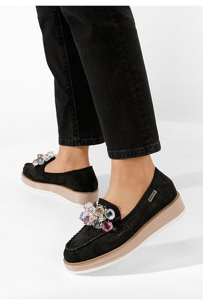 B T Shoes Mocasini de vara dama Veiga negri