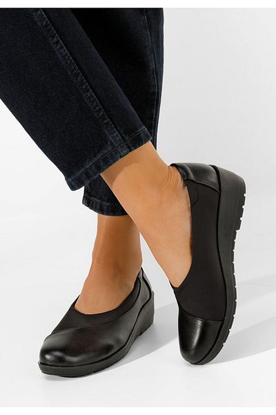 B T Shoes Mocasini cu platforma Iselda negri