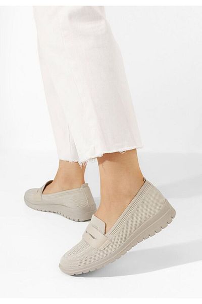 B T Shoes Comfortable women's loafers Icora beige