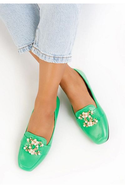 B T Shoes Mocasini dama eleganti Giulinello verzi