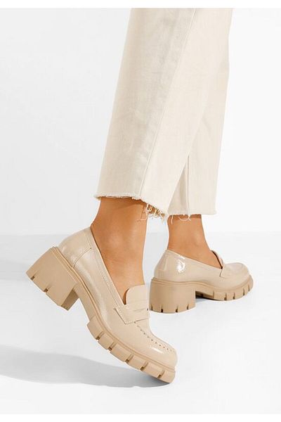 B T Shoes Mocasini dama lacuiti Falina bej
