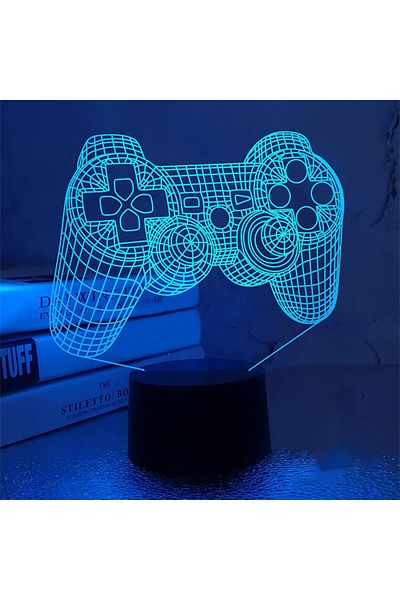 IWP Dark Red 7 Color Black Base Do Not Disturb Gamer At Work Night Light 16 Colors Changing Gamepad 3d I