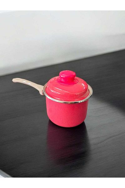 ALEV EMAYE Milk Bowl & Sauce Bowl & Egg Boiling Pot Mini Pink (0.9 Lt)