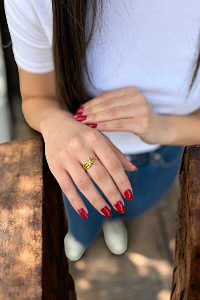 Utku Kuyumculuk 22 AYAR ÖZEL TASARIM  YILDIZ ALTIN YÜZÜK