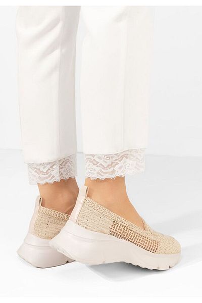 B T Shoes Mocasini cu platforma Willena bej