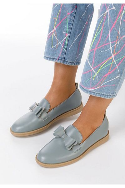 B T Shoes Mocasini dama Andeva albastri