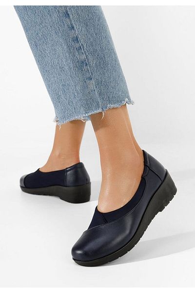 B T Shoes Mocasini cu platforma Iselda navy
