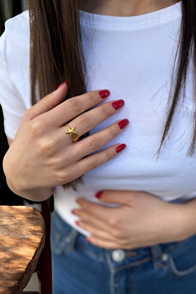 Utku Kuyumculuk 22 AYAR ÖZEL TASARIM  YILDIZ ALTIN YÜZÜK