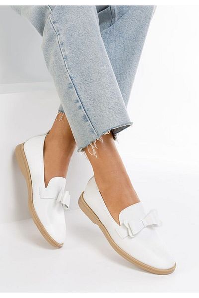 B T Shoes Mocasini dama eleganti Andeva albi