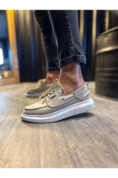 Knack Ανδρικά παπούτσια με ψηλή σόλα Seasonal Suede Stone
