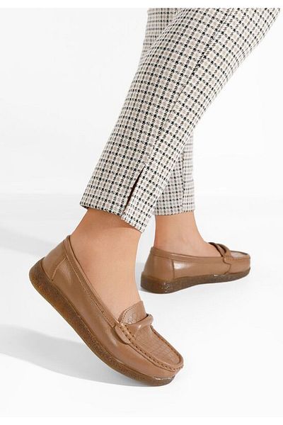 B T Shoes Telisa camel genuine leather loafers