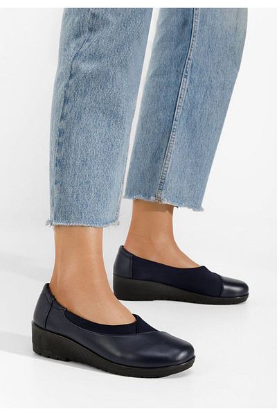 B T Shoes Mocasini cu platforma Iselda navy