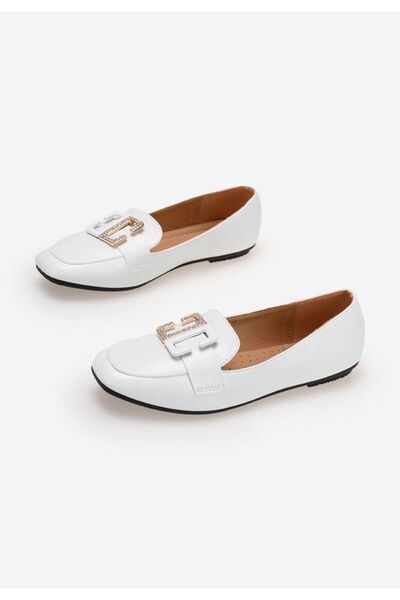 B T Shoes Mocasini dama eleganti Joyday albi