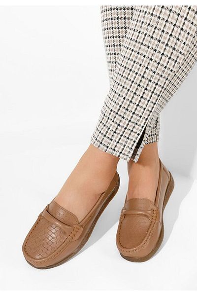B T Shoes Telisa camel genuine leather loafers