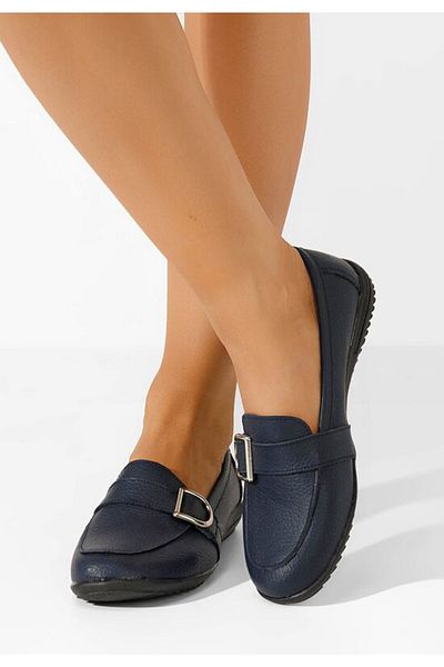 B T Shoes Mocasini dama piele Haruka navy