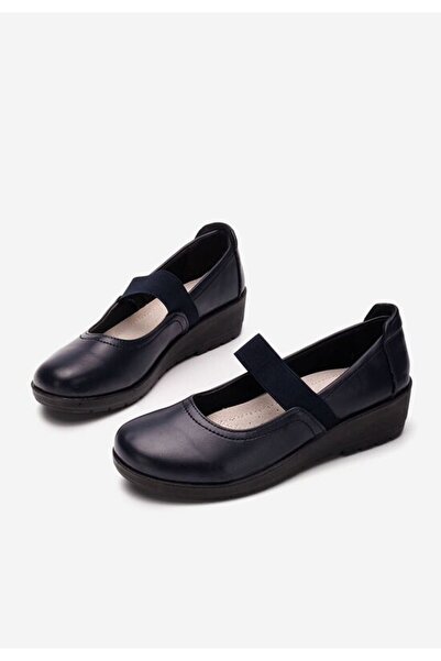 B T Shoes Balerini cu bareta Gracela navy