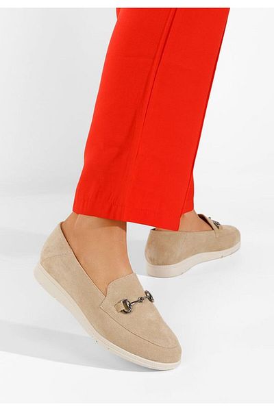 B T Shoes Mocasini dama piele Elvia B V2 bej