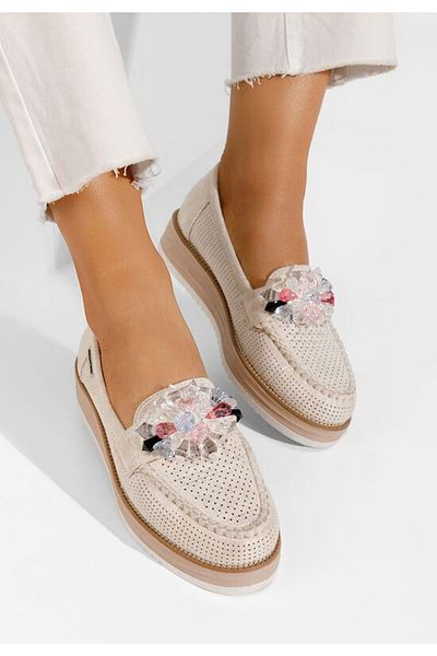 B T Shoes Veiga V2 silver thick-soled loafers