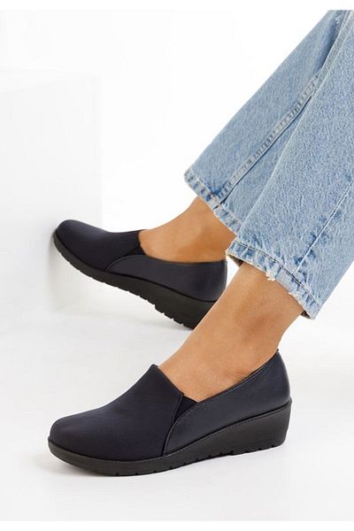 B T Shoes Mocasini cu platforma Yanira navy