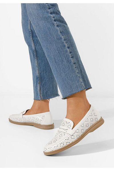B T Shoes Mocasini dama Valtera albi