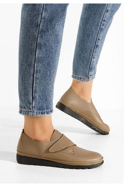 B T Shoes Asti beige genuine leather loafers