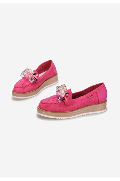 B T Shoes Mocasini cu talpa groasa Veiga fucsia