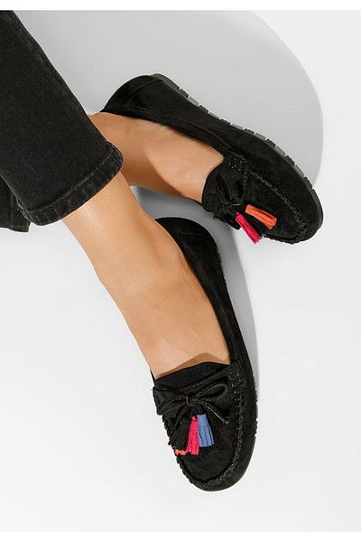 B T Shoes Mocasini dama Prestia negri
