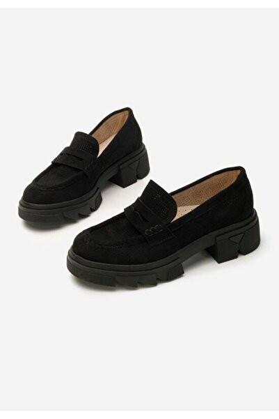 B T Shoes Mocasini cu talpa groasa Lerina V2 negri