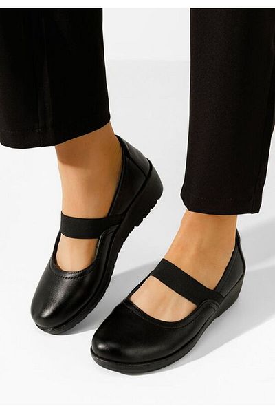 B T Shoes Balerini cu platforma Gracela negri