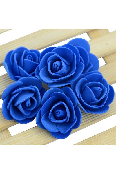 Choice 450PCS-480PCS Royal blue About  480pcs-500pcs/3cm Mini PE Foam Rose Flower Head Artificial Rose Flow